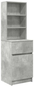 Betonszürke szerelt fa éjjeliszekrény 39x35x125 cm