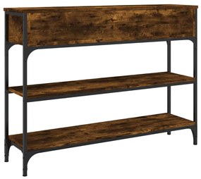 füstös tölgy színű szerelt fa tálalóasztal 100x25x75 cm