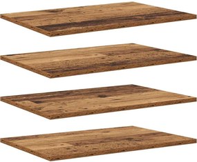 vidaXL Polcos könyvespolc 4 pcs Barna 60 x 40 x 1,5 cm Faanyag
