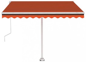 narancssárga-barna automata póznás napellenző 350 x 250 cm