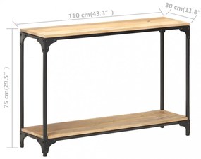 tömör mangófa tálalóasztal 110 x 30 x 75 cm