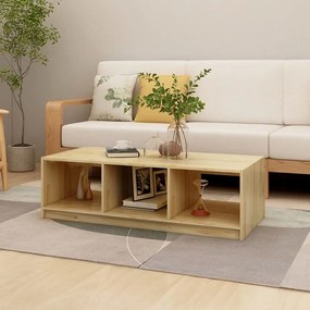 Tömör fenyőfa dohányzóasztal 110 x 50 x 34 cm