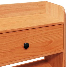 viaszbarna tömör fenyőfa fejtámla tárolóval 160 cm