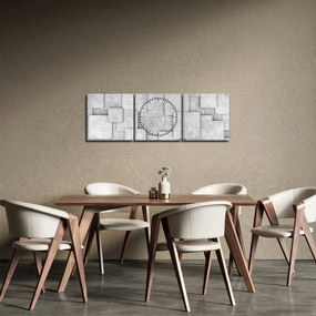 Kép - Betoncsempék absztrakciója (órával) (90x30 cm)