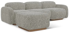 Szürke moduláris sarokkanapé (variálható sarok) Ailani – Makamii
