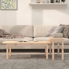 2 részes tömör fenyőfa dohányzóasztalszett
