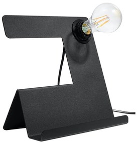 Sollux Asztali lámpa INCLINE 1xE27/60W/230V fekete SLX0418