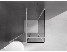 Mexen Velar, zuhanykabin tolóajtóval 120 x 120 cm, 8mm szürke üveg, króm, 871-120-120-41-01