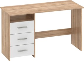 Számítógépasztal, sonoma tölgyfa/fehér, LARISTOTE NEW