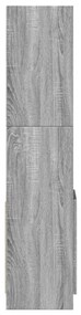 szürke sonoma szerelt fa magasszekrény 92 x 33 x 140 cm