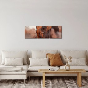 Kép - Nagy afrikai elefánt (órával) (90x30 cm)