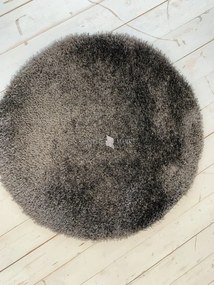 Puffy shaggy kerek szőnyeg Sötétszürke (Dark grey) 80x80