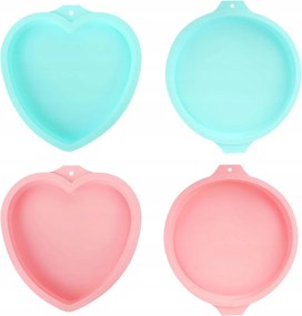 Szív alakú szilikon sütőformák Ø 20 cm 4db