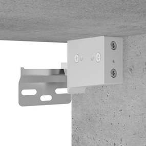 betonszürke falra szerelhető TV-szekrény 100 x 30 x 41 cm