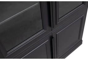 Fekete borovi fenyő tálalószekrény 110x215x44 cm Organize – WOOOD