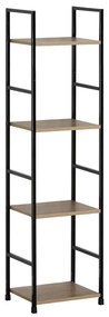 GD-214 OAK Leik, 4 polcos állvány, 29,2 x 23,5 x112,5 cm, 4 emelet