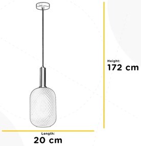 ONLI - PIGNA kábeles függőlámpa 1x E27/15W/230V