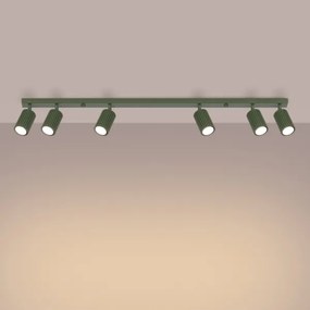 Sollux SL.1623 - Spotlámpa KARBON 6xGU10/10W/230V zöld