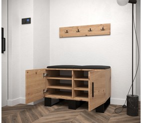 Előszobabútor Amanda 21 (artisan tölgy + sötétszürke). 1086040
