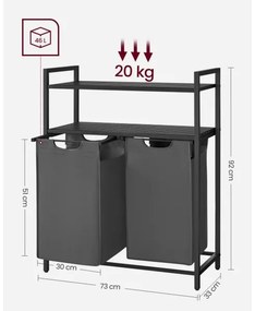 REX szürke szennyeskosár