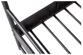 Bunk fekete kétszemélyes fém ágy, 160 x 200 cm - vtwonen