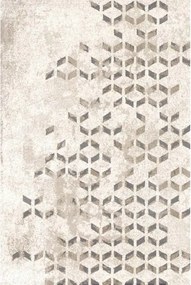 Boho szőnyeg nappaliba 160x230cm,krémszürke-bézs puha szőrrel