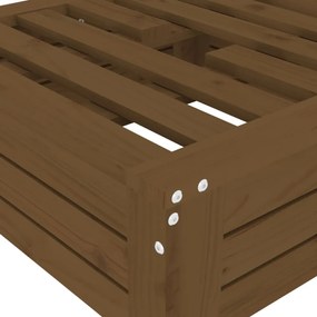 mézbarna tömör fenyőfa napernyőtalp-burkolat