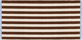 Barna-krémszínű frottír pamut fürdőlepedő 70x140 cm Gobo – noo.ma