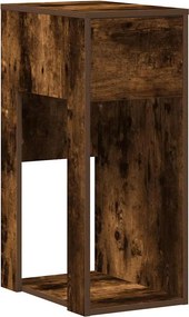 vidaXL Számítógépes toronyállvány fiókkal füstölt tölgy 30x44x74 cm