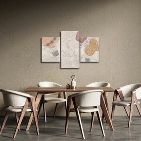 Kép - léggömbök a város felett , meleg tónusok (90x60 cm)