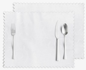 Goldea ünnepi teflonos reggeliző alátét - fehér nagy ornamentekkel ékesített - 2db 30 x 40 cm