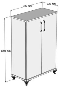 ASTA cipőtároló 100x72 cm, barna