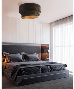 Duolla - Mennyezeti lámpa DEVON 1xE27/40W/230V átm. 45 cm fekete/arany