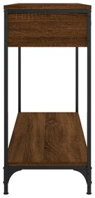 barna tölgyszínű szerelt fa tálalóasztal 100 x 34,5 x 75 cm