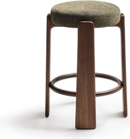 Zöld-sötét natúr színű kőrisfa bárszék (ülésmagasság 75 cm) Granite – Kave Home