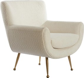 Krémszínű buklé fotel Vinstra – Light &amp; Living