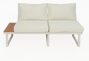 Furnigo Kerti fém szett Malaga - fehér/krémszínű párnák