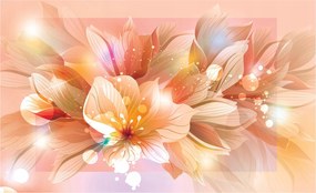 Flizelin fotótapéta Virágok absztrakt bokeh pasztell 250x175 +ragasztó