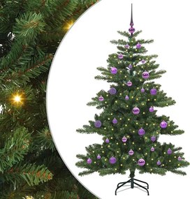 vidaXL Műanyag Hajtogatós Karácsonyfa Zöld 150 cm PVC és Acél
