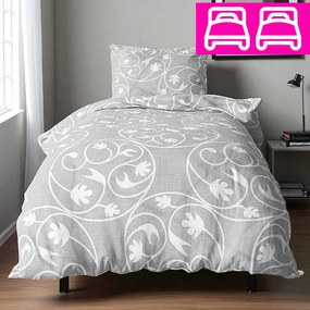 Pamut ágynemű ARZA GREY 4 részes 140x200 cm