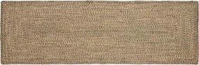 vidaXL Területszőnyegek Természetes és fekete 80 x 250 cm Juta