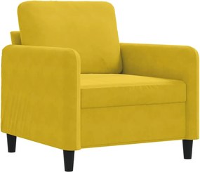 vidaXL sárga bársony kanapéfotel 60 cm