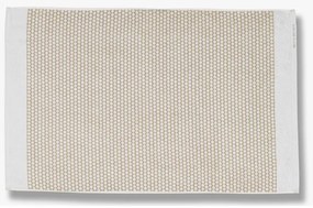 Fehér-bézs textil fürdőszobai kilépő 50x80 cm Grid – Mette Ditmer Denmark