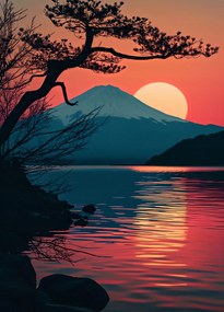 Poszter 39,5x55cm Hegy este