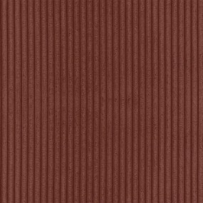 Terrakotta színű kordbársony sarokkanapé (bal oldali-heverő résszel) Merid – Ropez