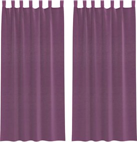 vidaXL 2 db lila fátyolfüggönyök hurokkal 140x245 cm