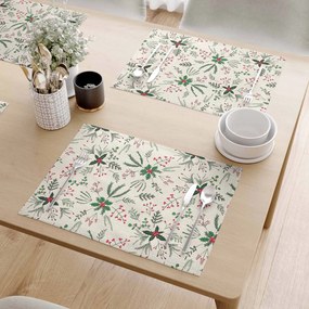 Goldea karácsonyi valencia 2 darabos reggeliző alátét - erdei ágcskák 30 x 40 cm