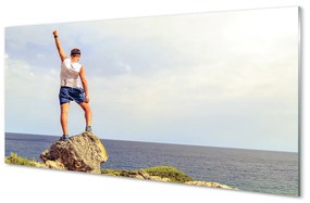 Üvegképek Man tengeri égbolt 125x50 cm