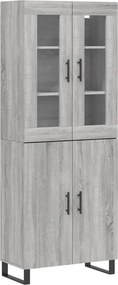 vidaXL szürke sonoma szerelt fa magasszekrény 69,5 x 34 x 180 cm