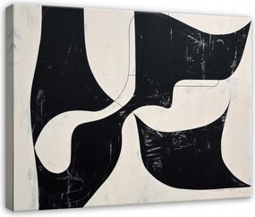 Vászonkép Absztrakt Fekete Bézs Szürke Nappali Hálószoba 40x30